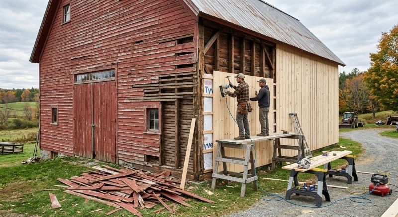 Barn Siding Replacement in Apex, NC