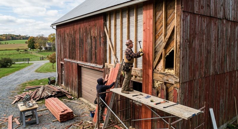 Barn Siding Replacement in Wake County, NC