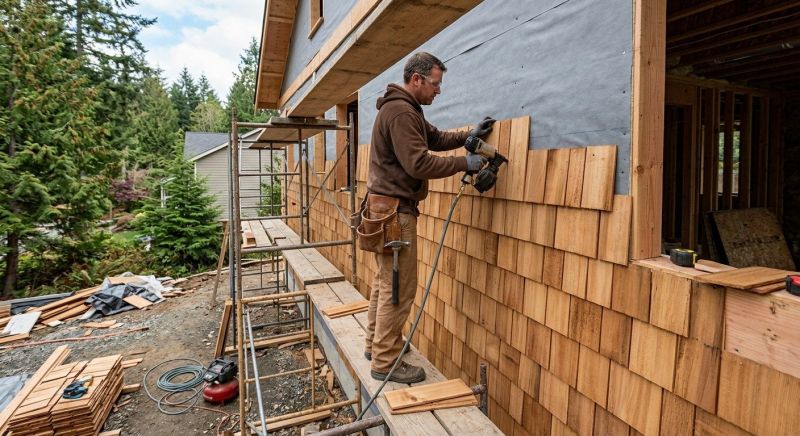 Cedar Siding Installation in Cary, NC