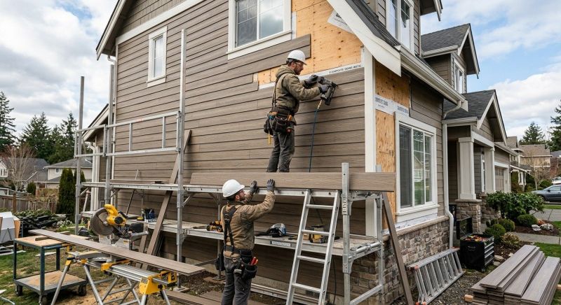 Composite Siding Installation in Johnston County, NC