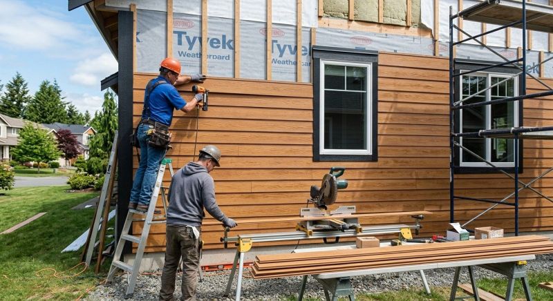 Faux Wood Siding Installation in Cary, NC