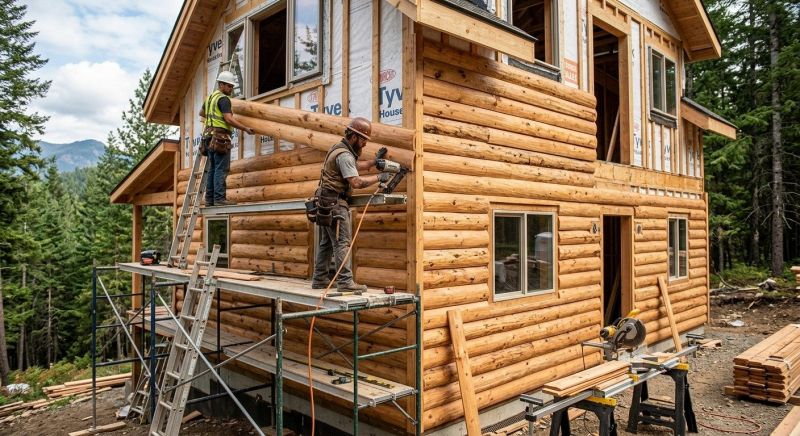 Log Siding Installation in Apex, NC
