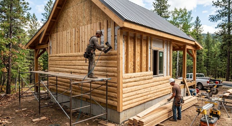 Log Siding Installation in Broadway, NC