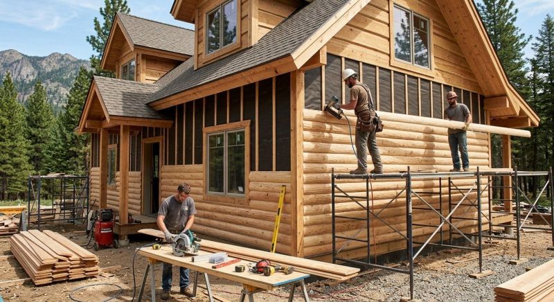 Log Siding Installation in Harnett County, NC