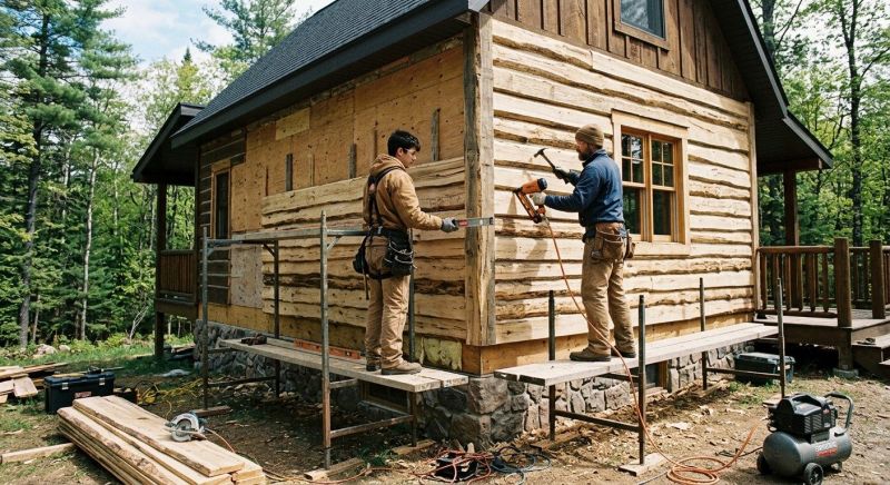 Log Siding Replacement in Fuquay Varina, NC