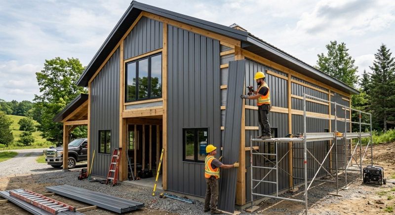 Pole Barn Siding Installation in Fuquay Varina, NC