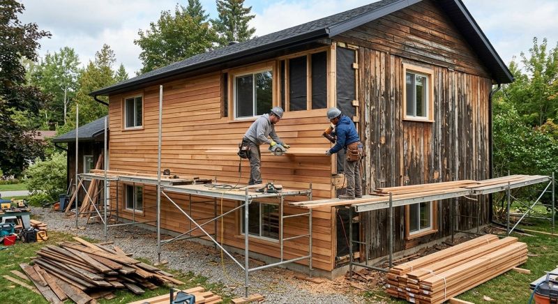 Wood Cladding Installation in Pittsboro, NC